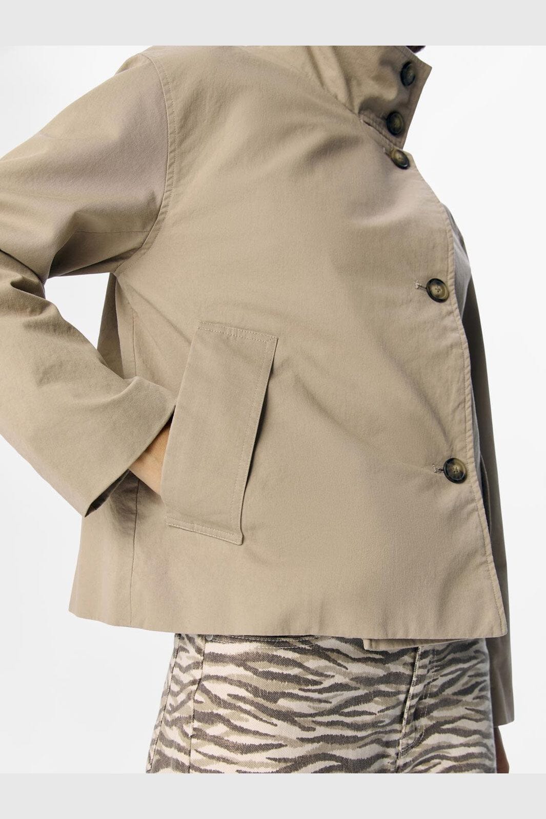 Object - Objgro Re Short Jacket - 4668396 Desert Taupe
