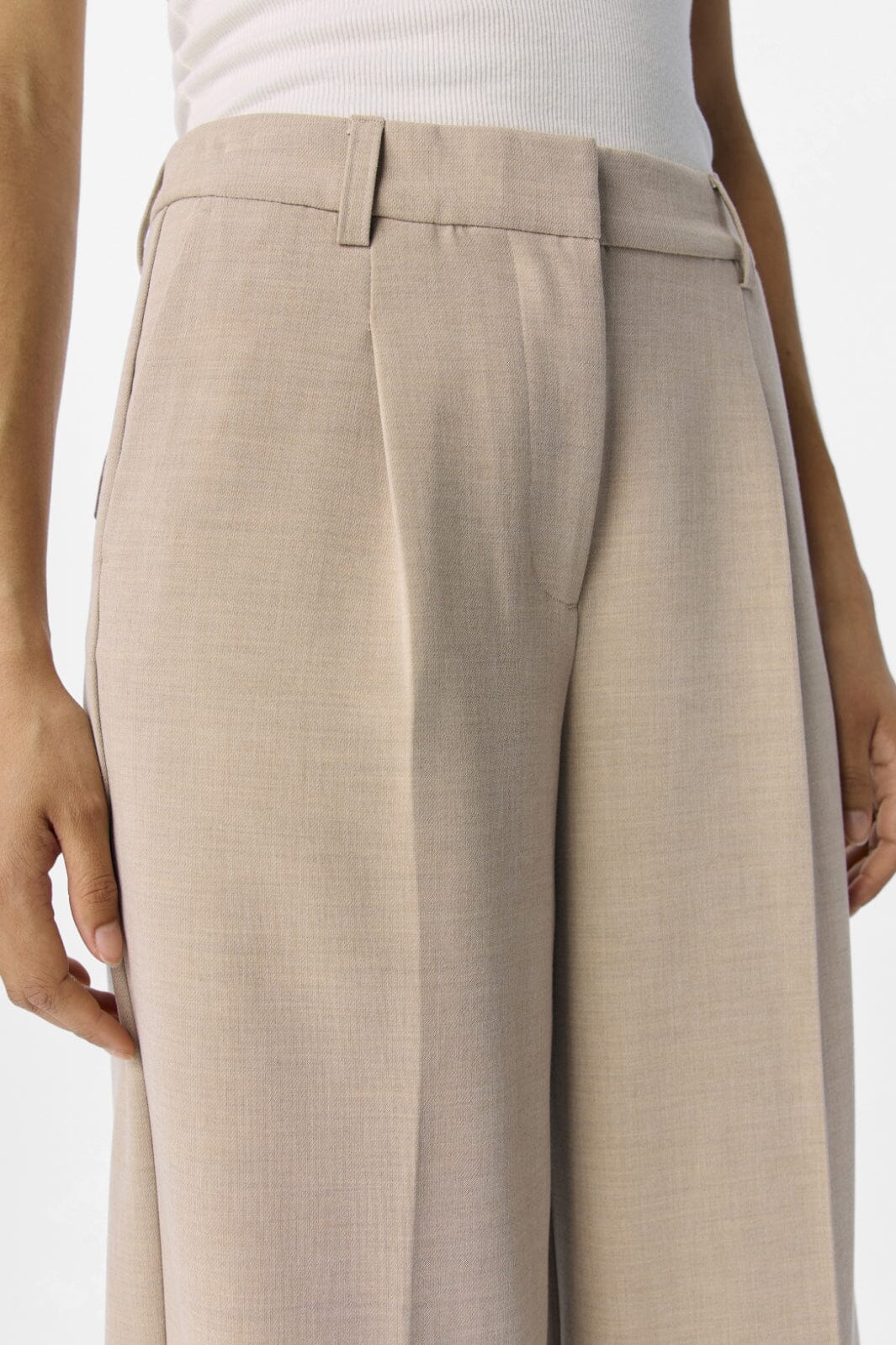 Object - Objivy Wide Pant - 4789059 Tannin Melange