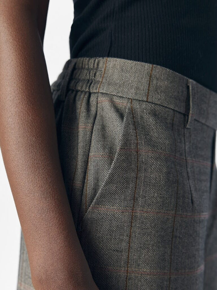 Object - Objlisa Wide Pant - 4789079 Black Humus + Tannin Bukser 