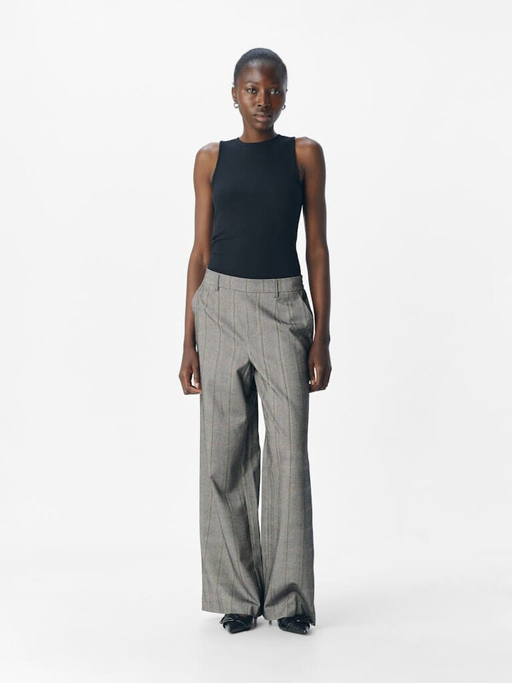Object - Objlisa Wide Pant - 4789079 Black Humus + Tannin Bukser 