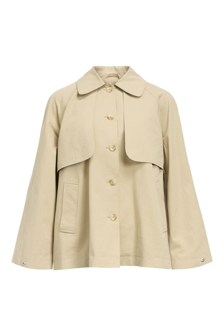Object - Objpaula Re L/S Trench Jacket - 4972595 Humus