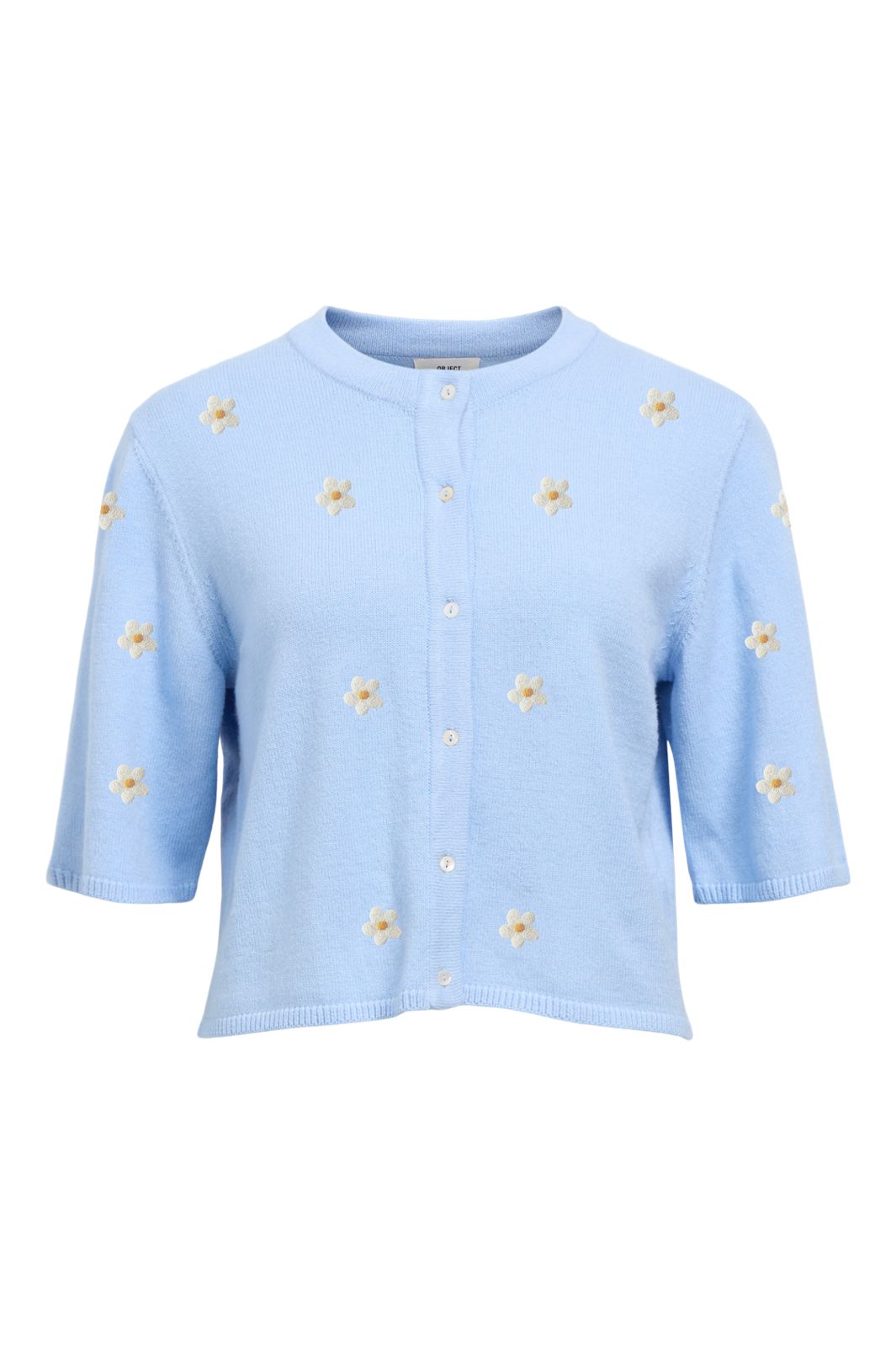 Object - Objthess 3/4 Sleeve Cardigan - 5049898 Serenity Flower Embroidery