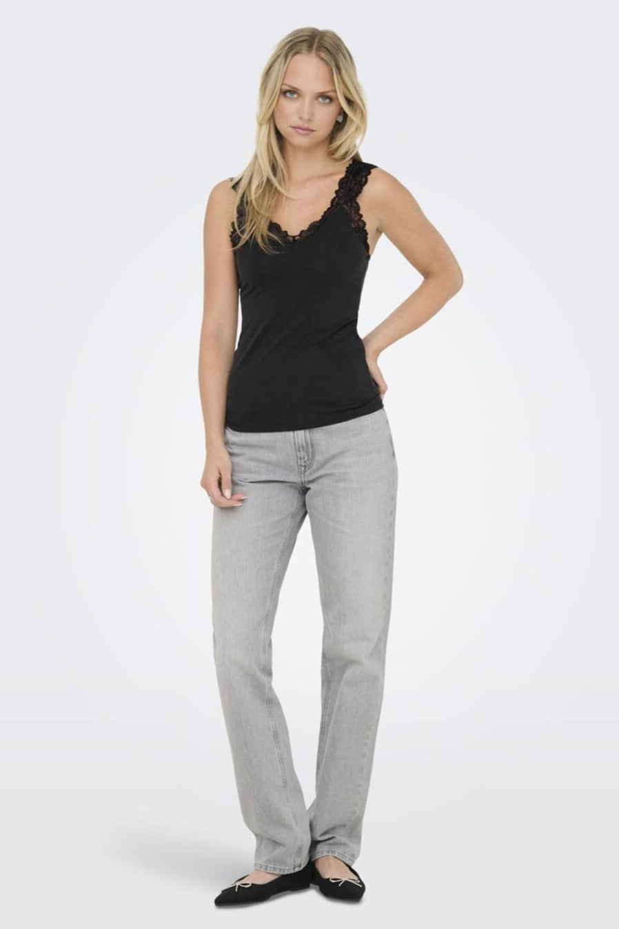 Only - Onl30 Free Life S/L Singlet Top - 4941139 Black