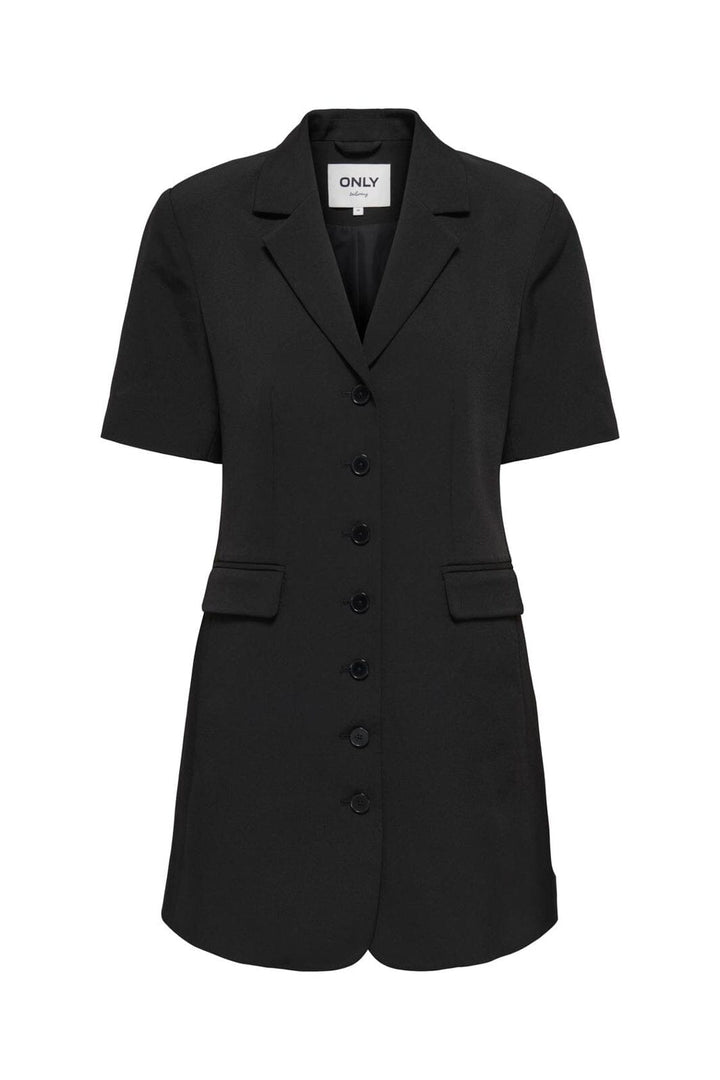 Only - Onlalvina Life S/S Blazer Dress Tlr - 4978463 Black