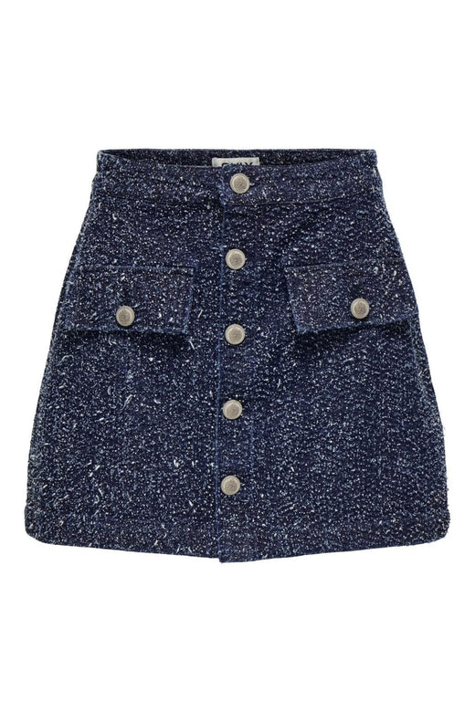 Only - Onlaman Boucle Skirt Qyt - 4860933 Dark Blue Denim