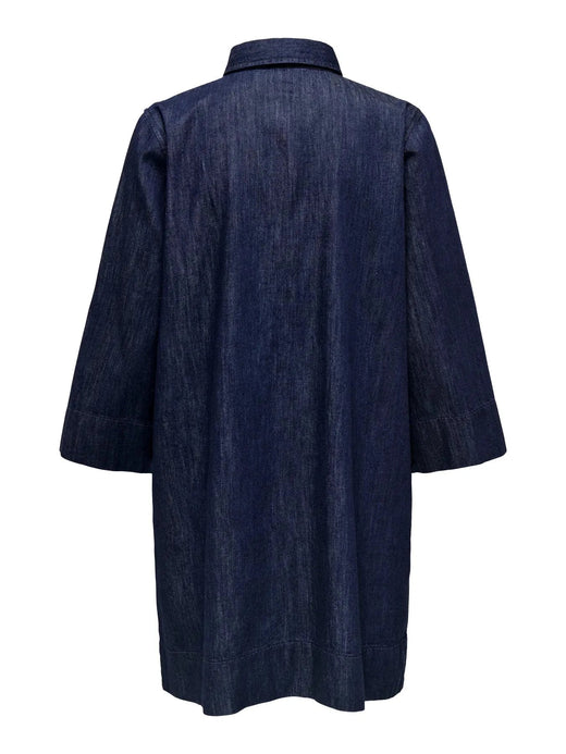 Only - Onlamari 3/4 Short Dress - 4960595 Blue Denim Tone In Tone Kjoler 