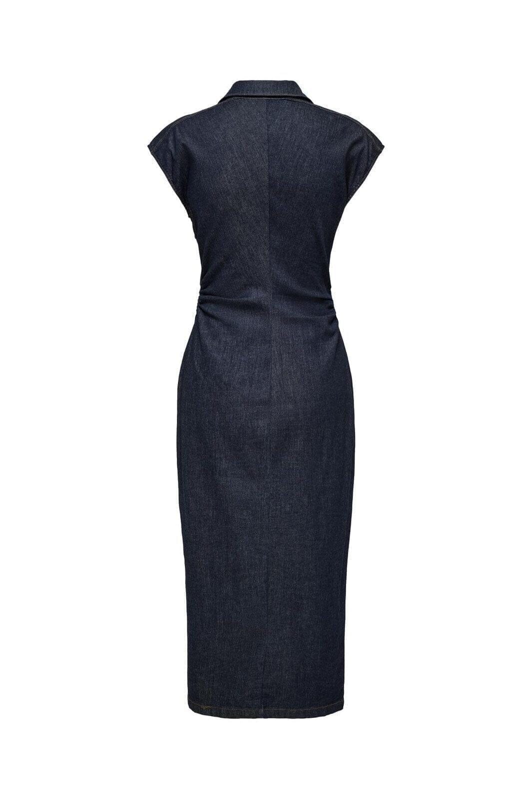Only - Onlbabe Capsleeve Midi Dress Rinse - 4921304 Dark Blue Denim