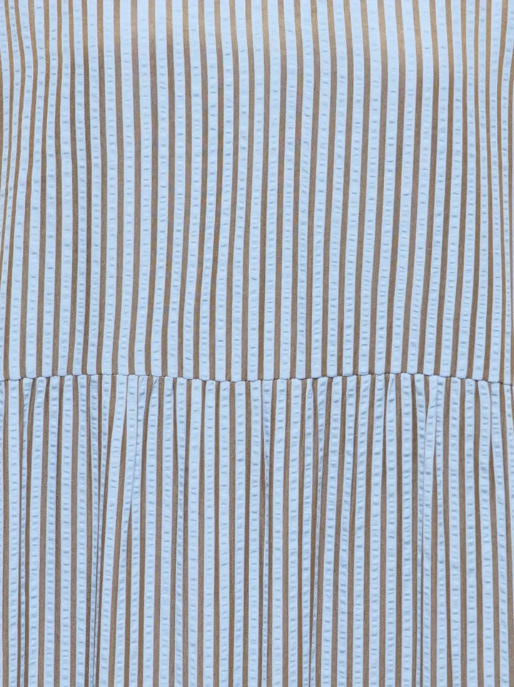 Only - Onlbari Sl Fril Vneck Midi Dress - 5029954 Soft Chambray W. Morel Kjoler 