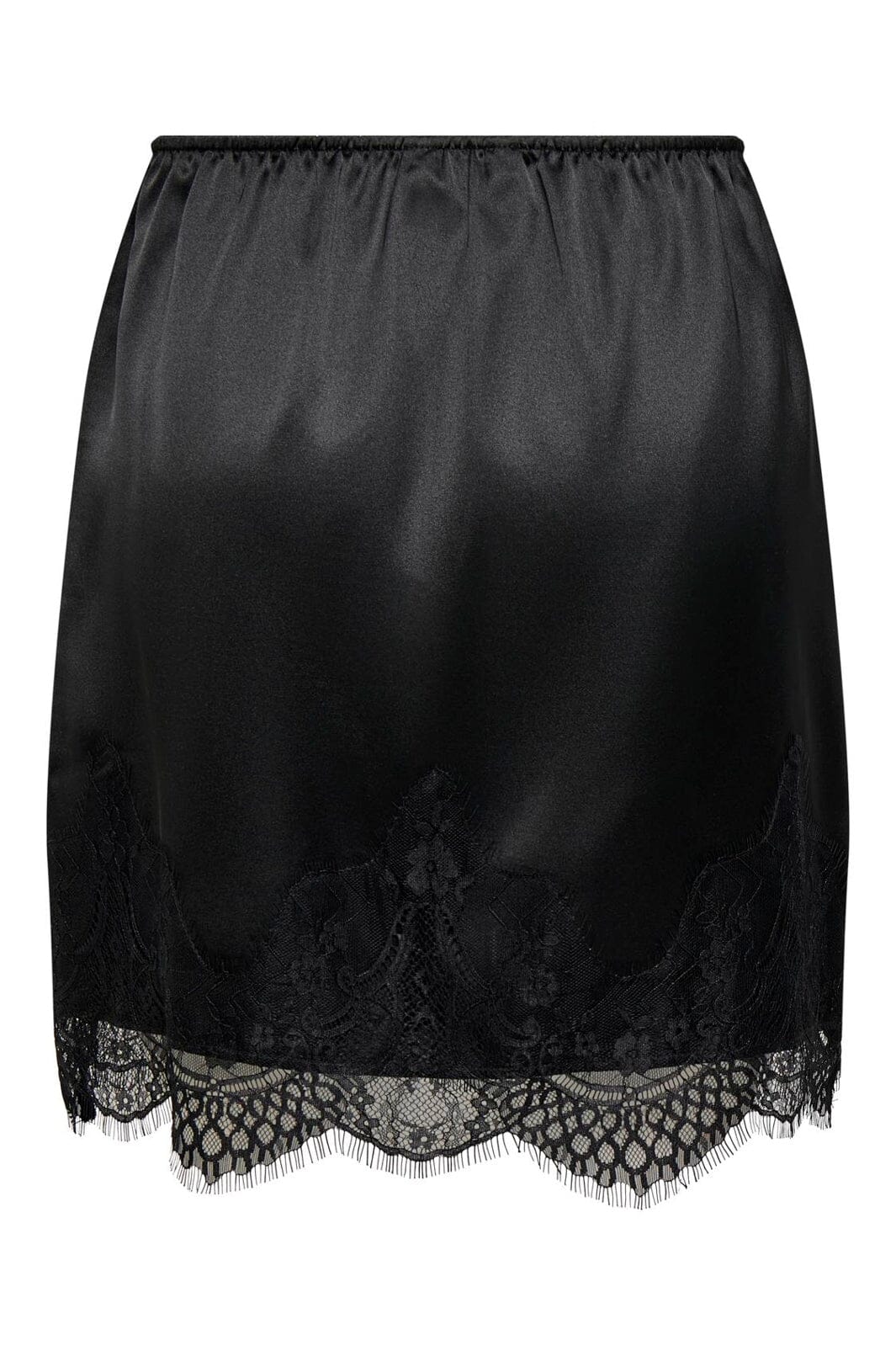 Only - Onlbella Short Satin Lace Skirt - 5116497 Black Dtm Lace