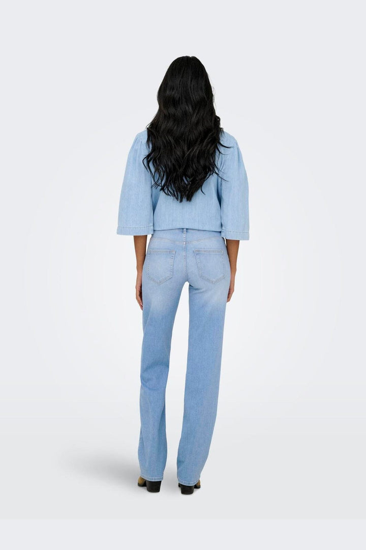 Only - Onlblush Mid Straight Rea828 - 4921487 Light Blue Denim