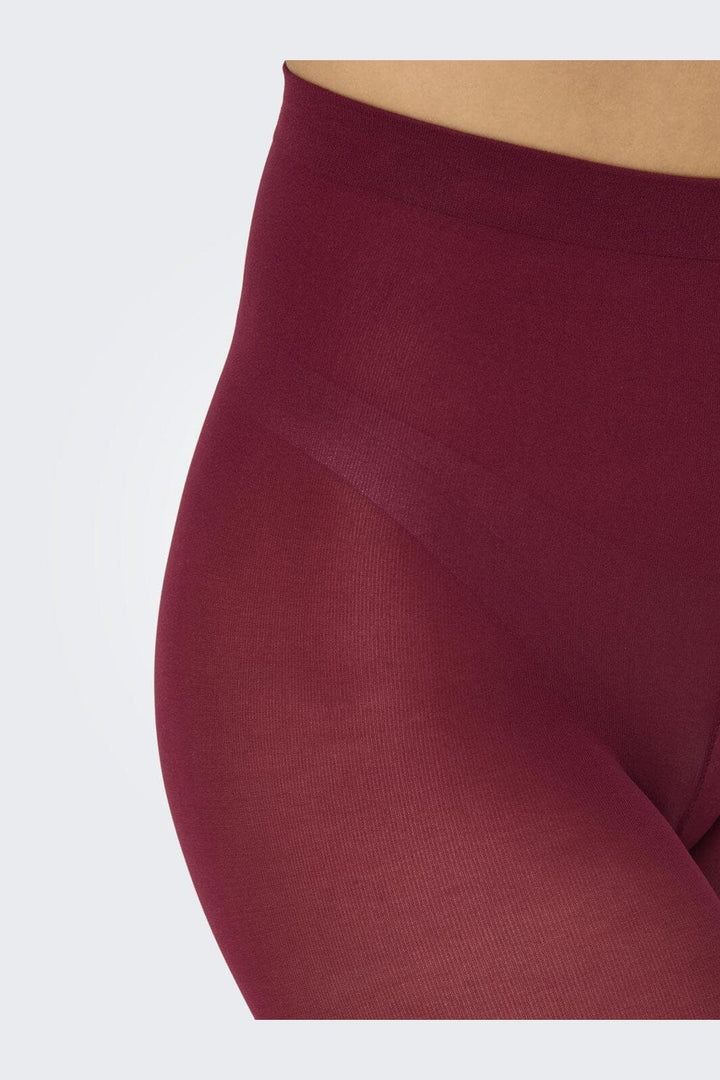 Only - Onlcarina 80 Den Tights Acc - 4970078 Burgundy