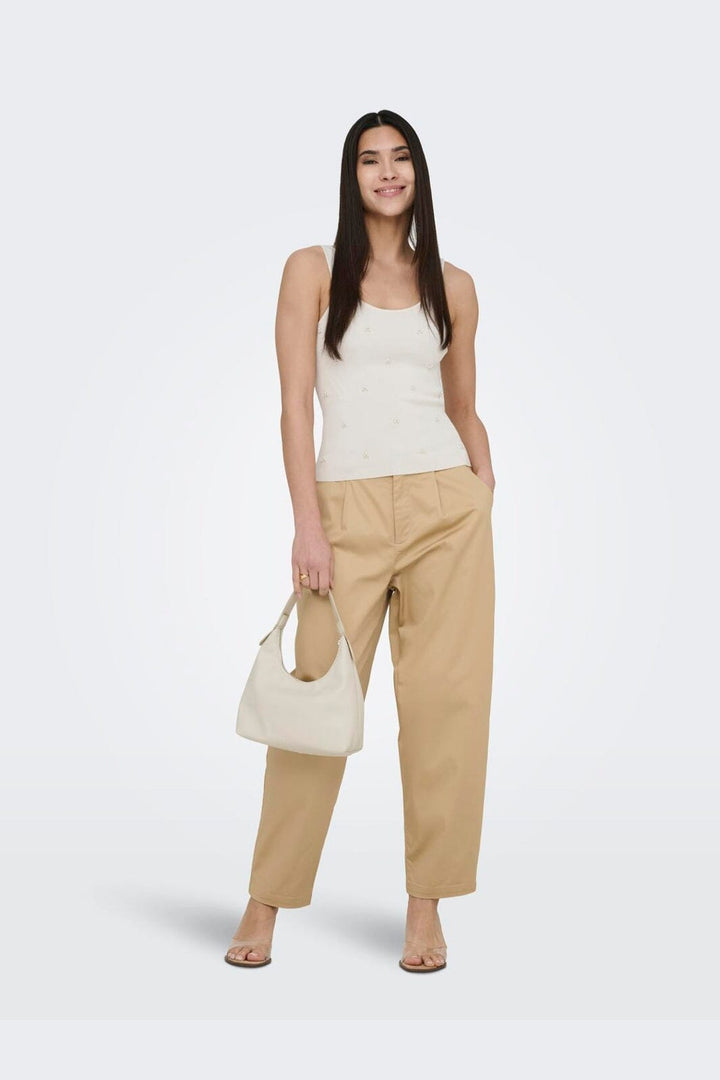 Only - Onlcasil Barrel Chino Pant Cc - 4949397 Irish Cream