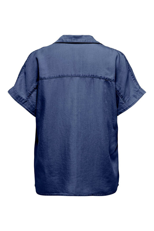 Only - Onlcharis Life Cap Sleeve Shirt Cc - 4977052 Dark Blue Denim