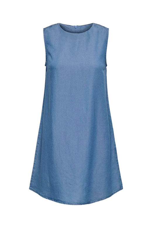 Only - Onlcharis Life Sl Short Dress Cc - 4910754 Medium Blue Denim