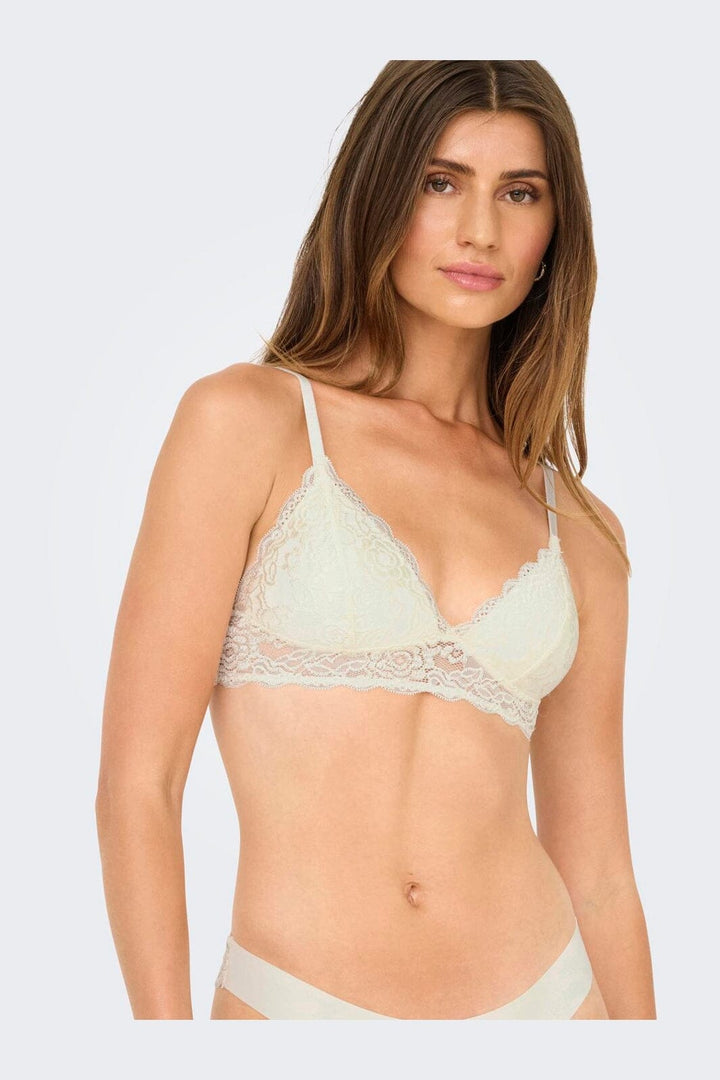 Only - Onlchloe Lace Padded Bralette Acc - 4816303 Cloud Dancer