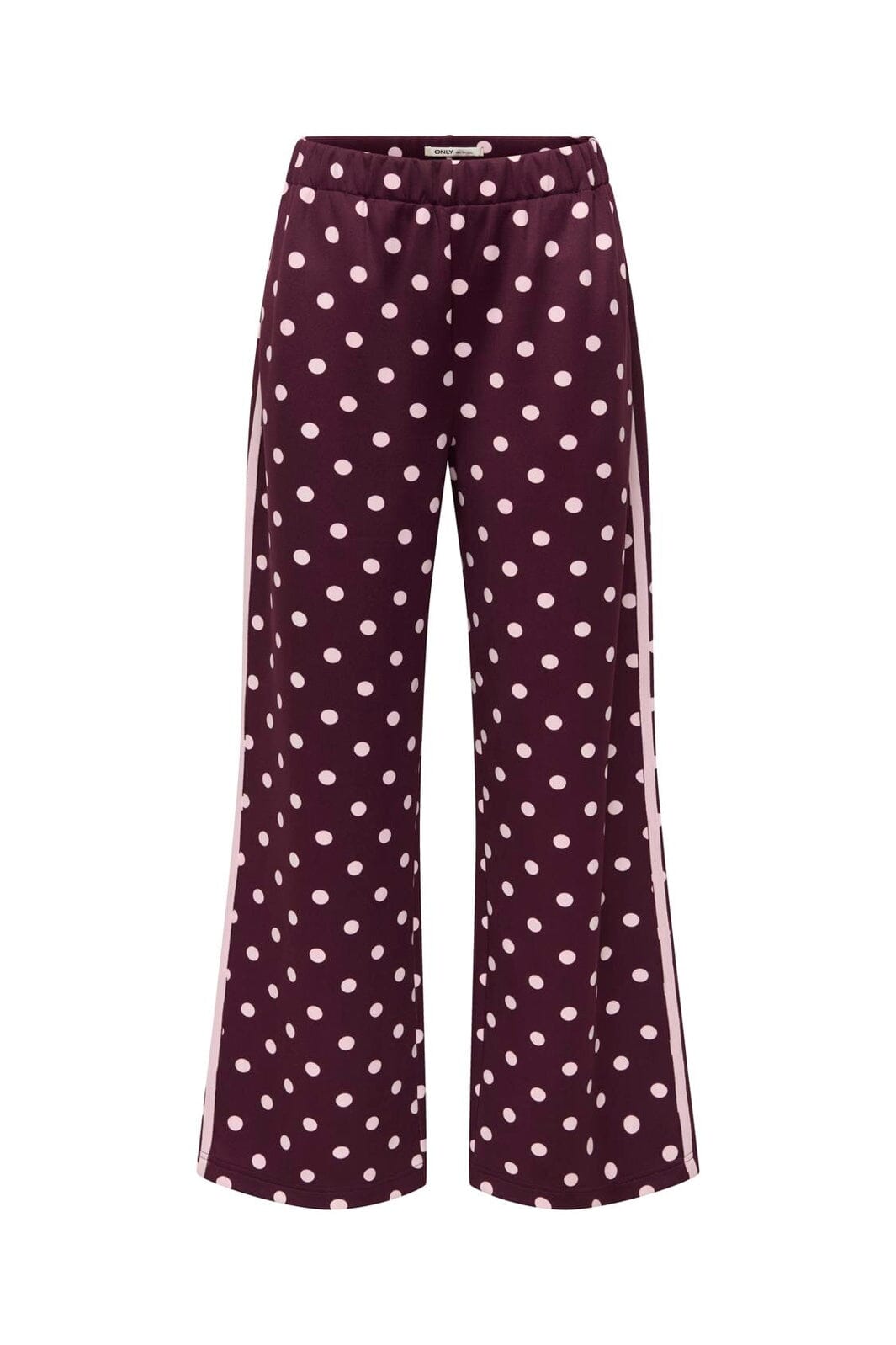 Only - Onldotier Panel Wide Pant - 5265248 Fig Parfait Pink Dots + Panels