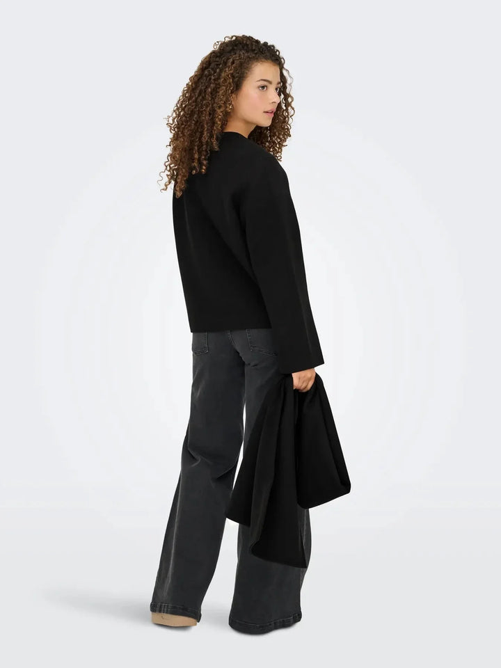Only - Onlelba Life Scarf Jacket Cc - 4852335 Black W.Rose Lining Frakker 