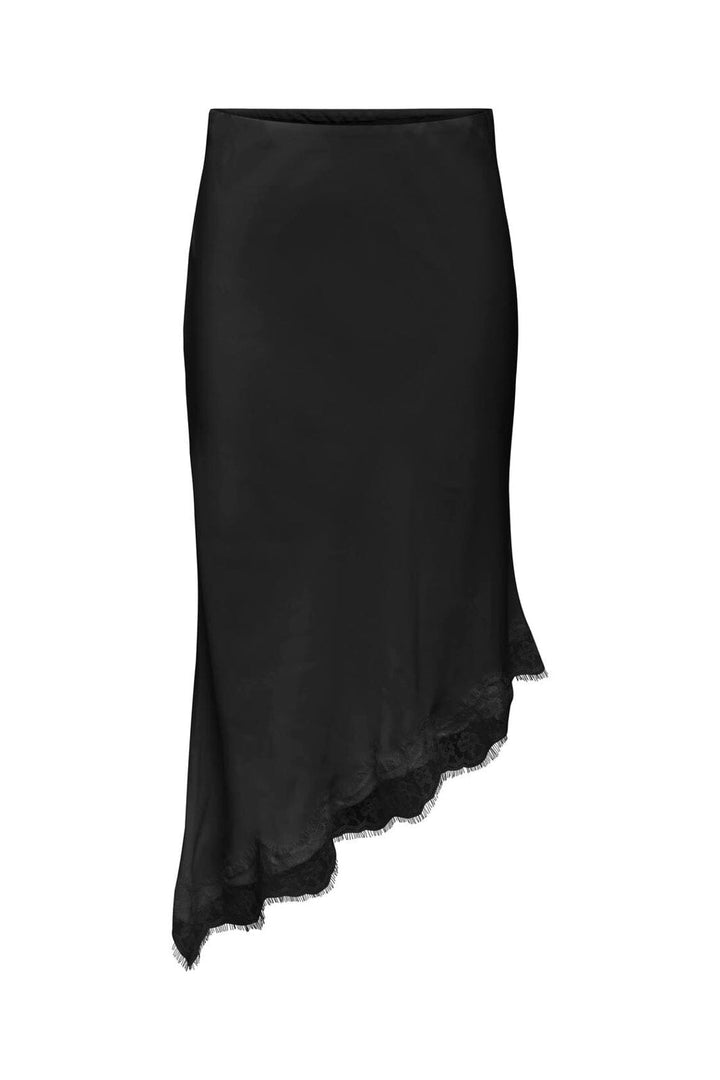 Only - Onlfaraya Satin Lace Skirt - 5083496 Black