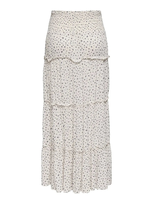 Only - Onlfernanda Life Layred Long Skirt - 5022848 Cloud Dancer Lukki Blue Ditsy Nederdele 