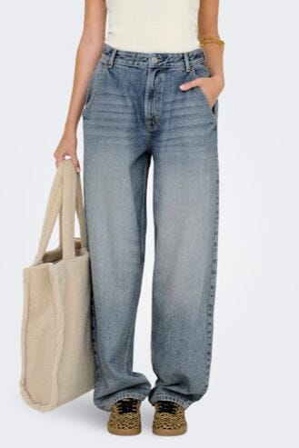 Only - Onlgia Mid Loose Baggy Dot413 - 4520397 Medium Blue Denim Jeans 