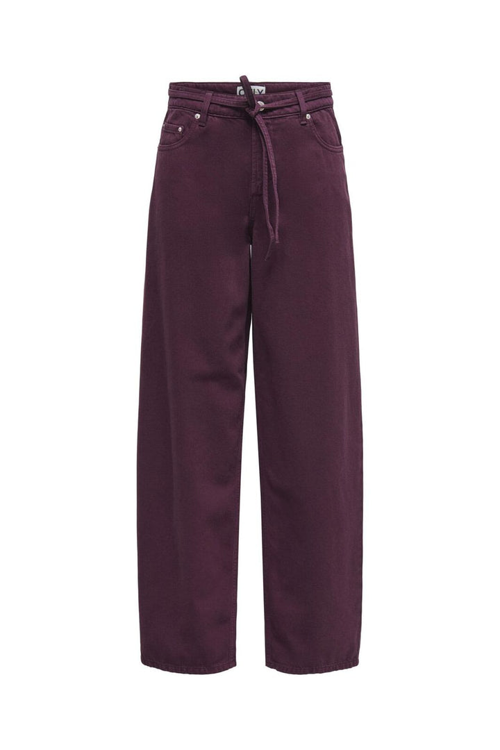 Only - Onlgianna-Milly Str Belt Pant - 4894342 Winetasting