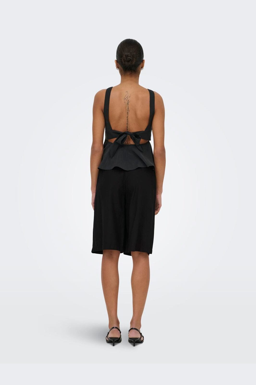 Only - Onlgoa Linen Bl Long Shorts Cc Tlr - 4942151 Black