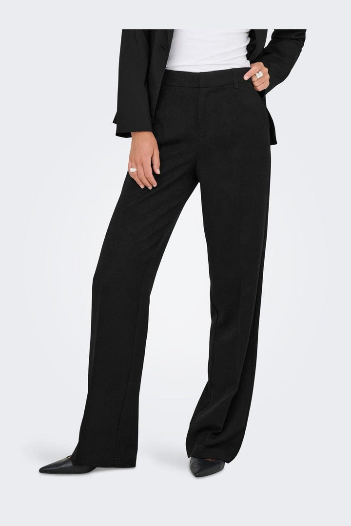 Only - Onlhattie-Lana W Mel Pant Tlr - 4757928 Black