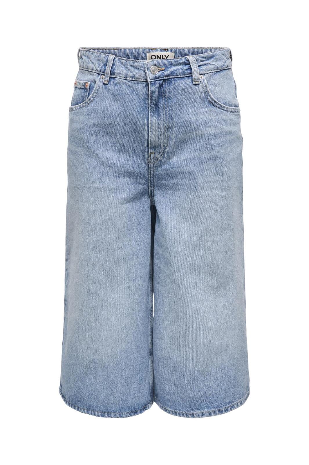 Only - Onlhope Wide Long Shorts 15344292 - 4720521 - Light Blue Denim