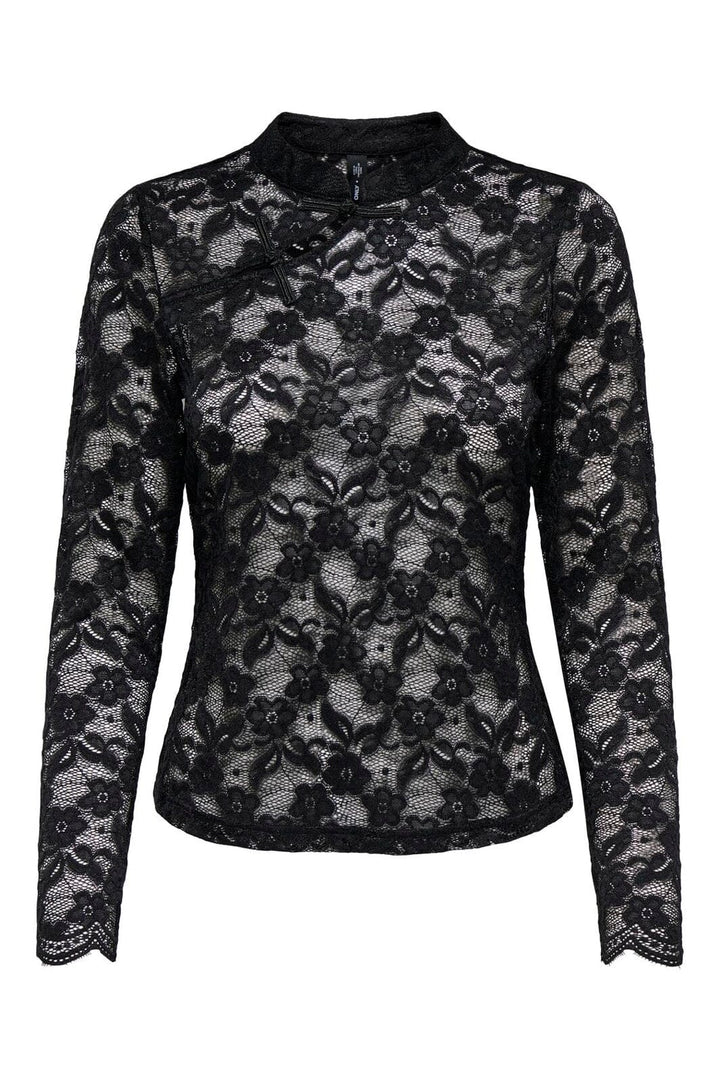 Only - Onlidi L/S Lace Top - 5249404 Black