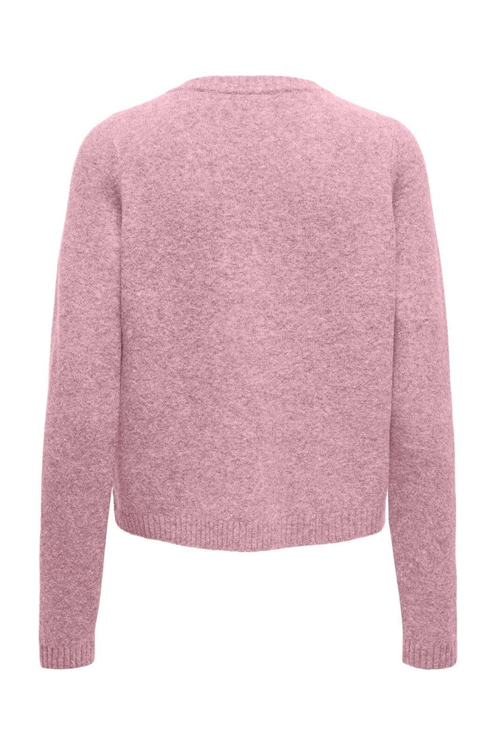 Only - Onljessie Ls One String Cardi Knt - 4928148 Romance Rose Melange