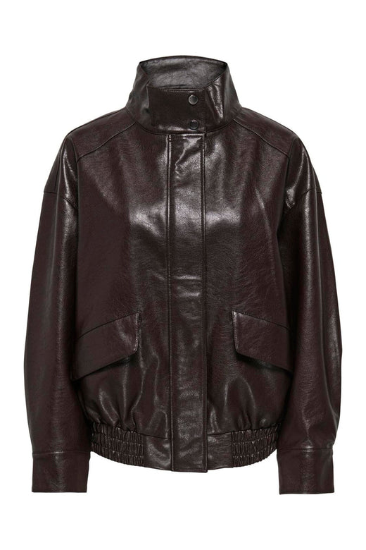 Only - Onljulia Faux Leather Ovz. Bomber - 5002463 Chocolate Torte