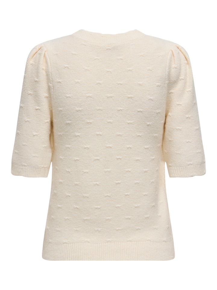 Only - Onlkatia Ss Structure O-Neck Cc Knt - 4779544 Whitecap Gray Melange