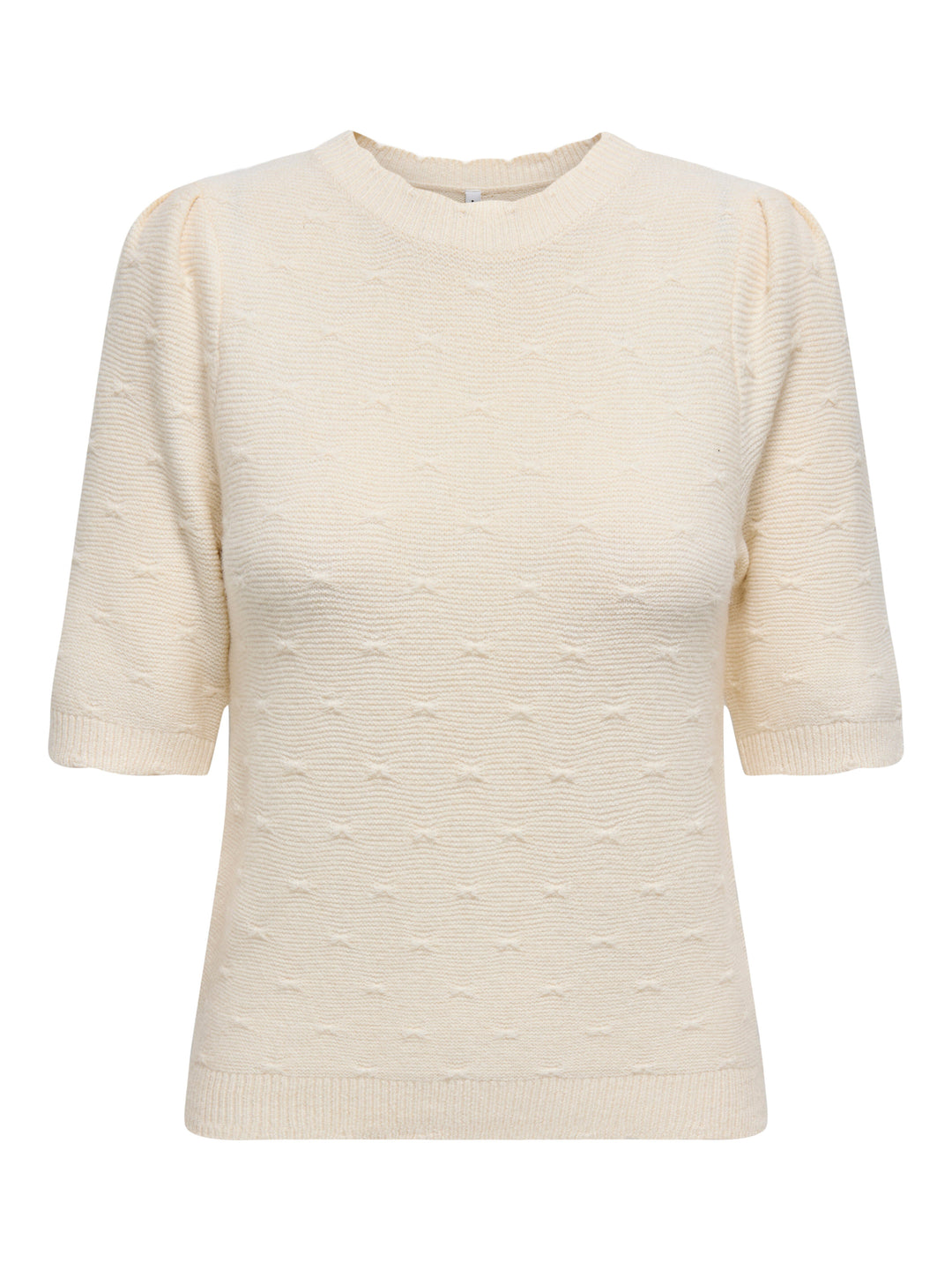 Only - Onlkatia Ss Structure O-Neck Cc Knt - 4779544 Whitecap Gray Melange