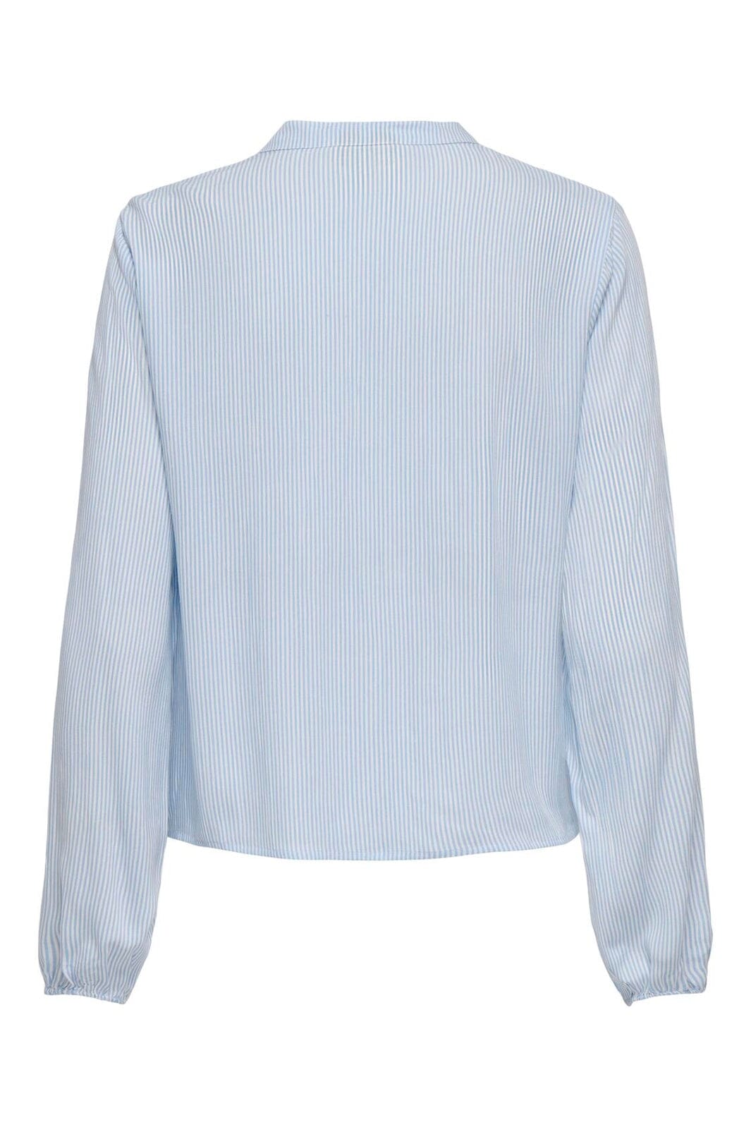 Only - Onllennyo Ls Embroid V-Neck Top - 4943002 Kentucky Blue Bright White