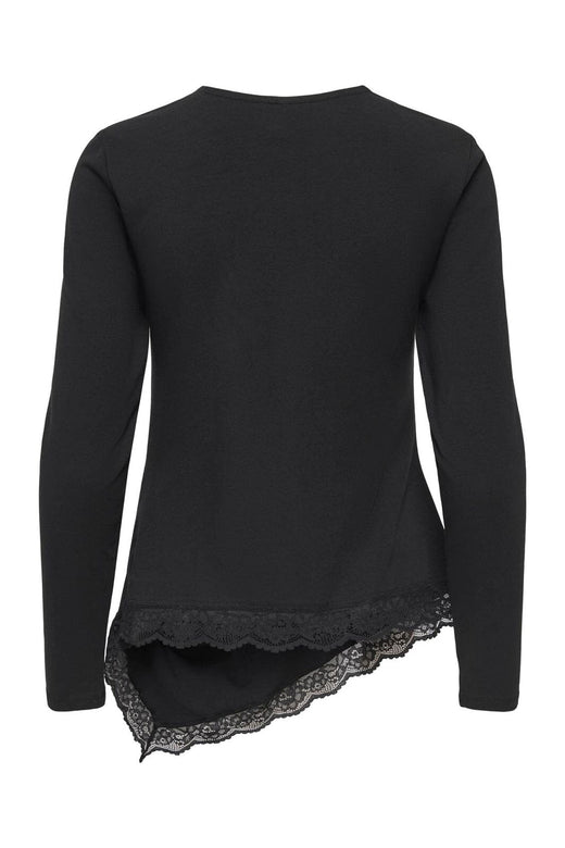 Only - Onllive Love L/S Ruching Top - 5130905 Black Dtm Lace