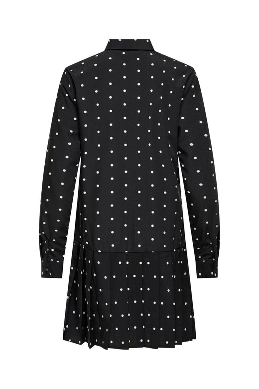 Only - Onlmargon L/S Shirt Tie Dress - 4979728 Black Dots