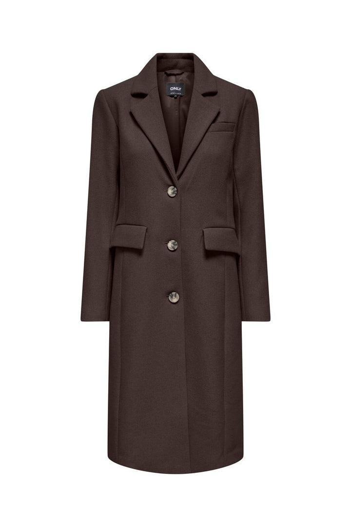 Only - Onlmicol Regular Coat Cc - 5100390 Coffee Bean