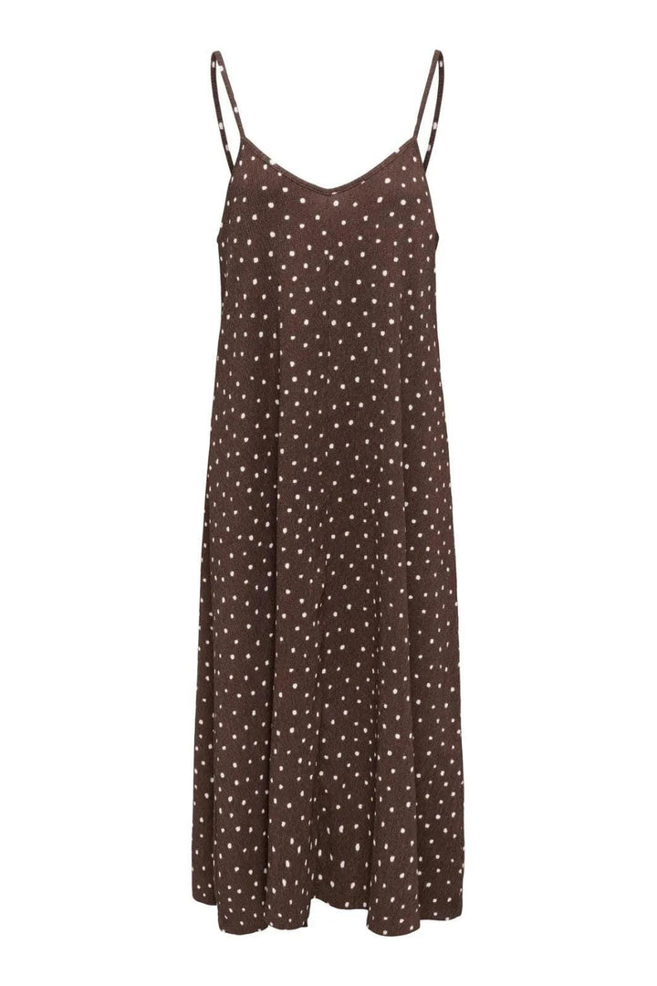 Only - Onlmolly S/L V-Neck Dress - 4989241 Shopping Bag Cloud Dancer Dots (Milly) Kjoler 