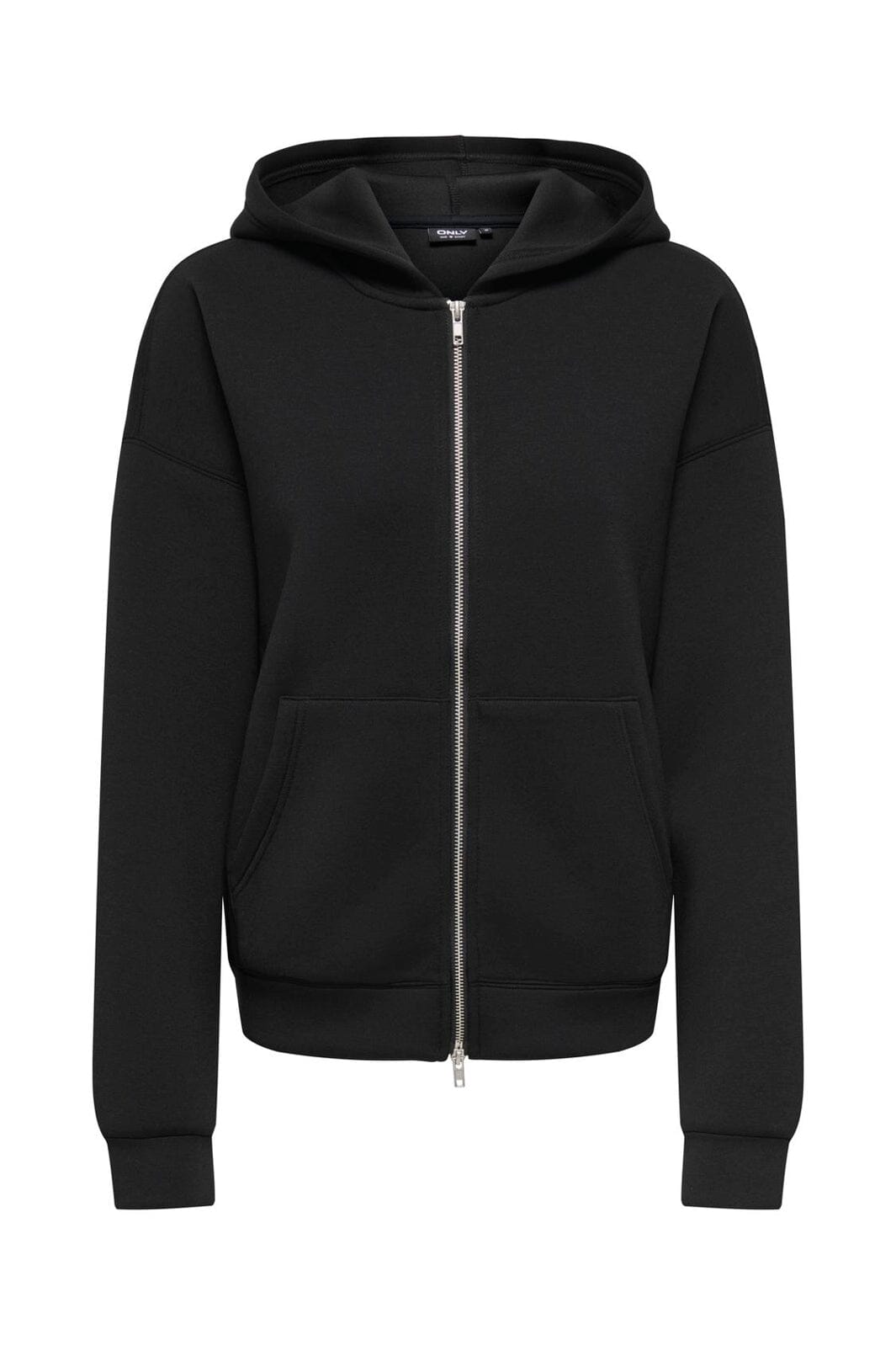 Only - Onlnaomi L/S Two-Way Zip Hoodie Swt - 5112666 Black