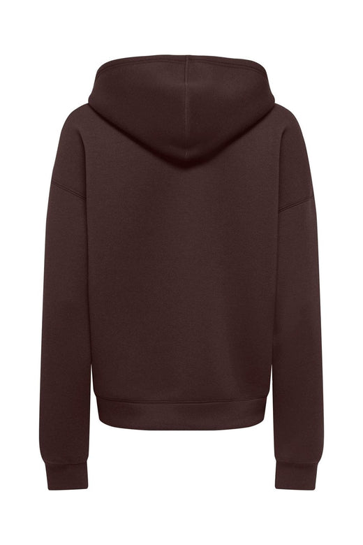 Only - Onlnaomi L/S Two-Way Zip Hoodie Swt - 5112667 Coffee Bean