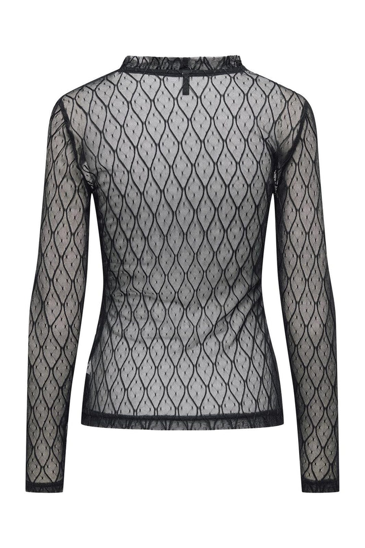 Only - Onlsalina L/S Lace Top - 4805080 Black