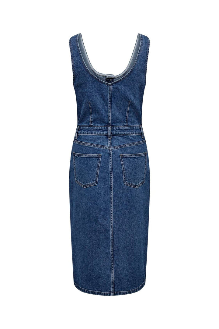 Only - Onlsanne S/L Spencer Midi Dress Mae - 4364441 Medium Blue Denim