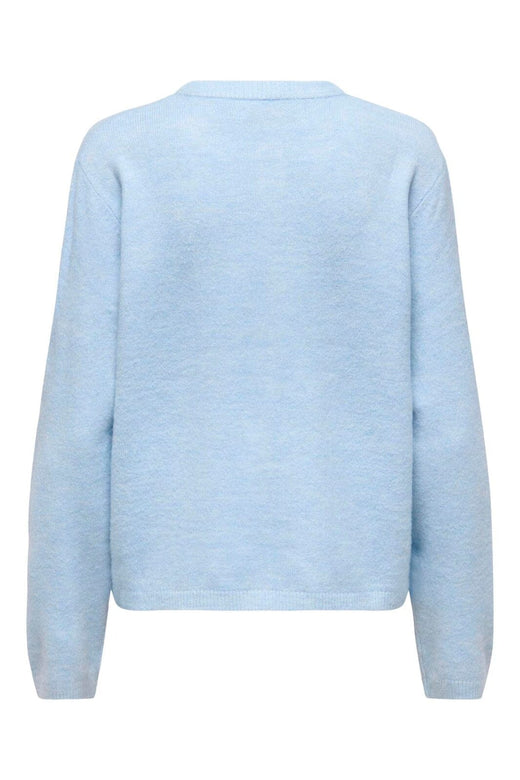 Only - Onlsimoni L/S O-Neck Cardigan Knt - 4959606 Cashmere Blue Melange