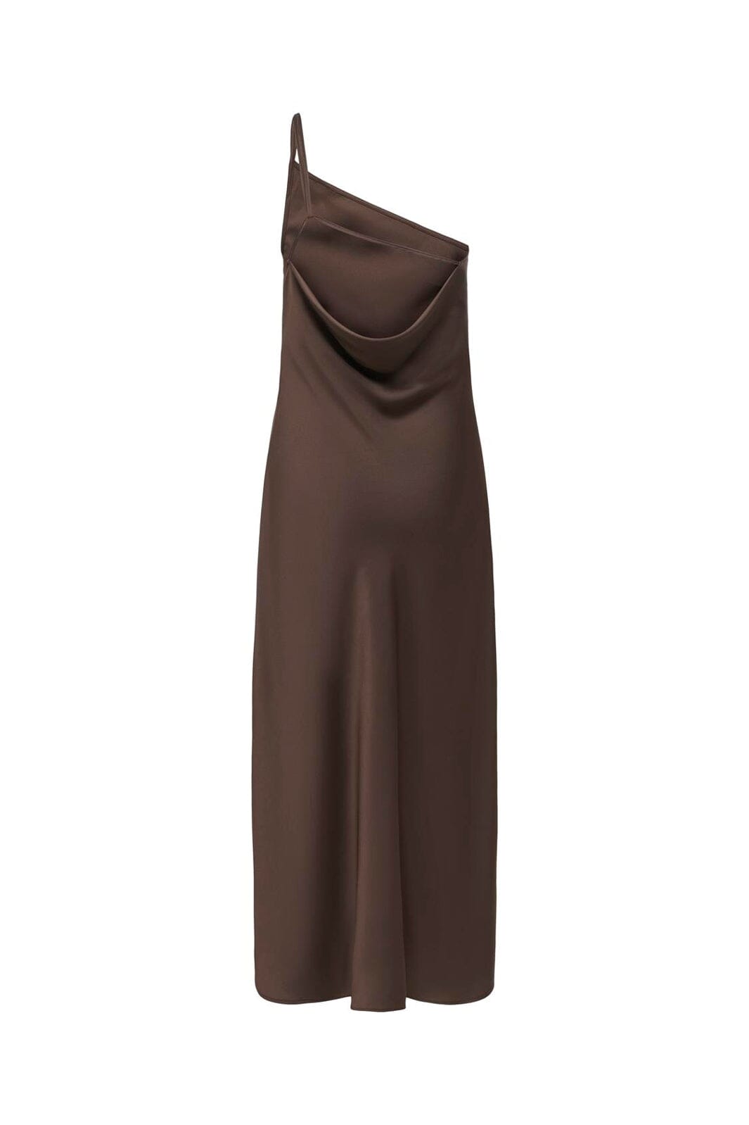 Only - Onlskye Chigo One Shoulder Dress - 5102292 Chocolate Brown