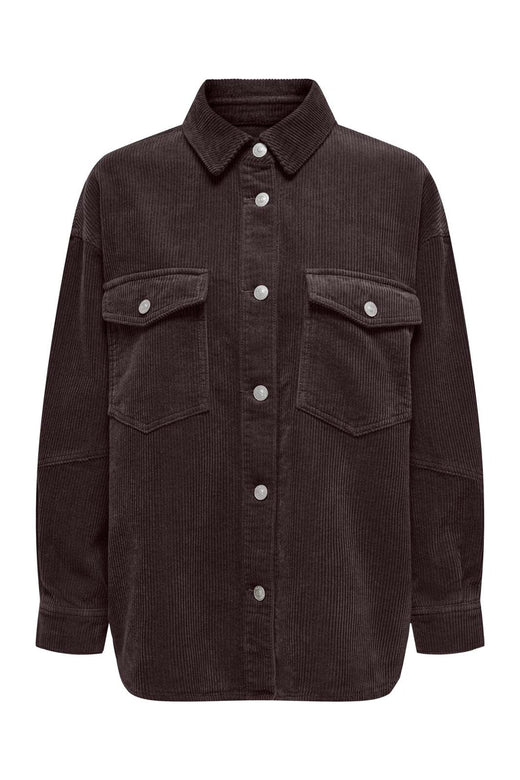 Only - Onltiggy L/S Cord Shacket - 4975019 Ganache