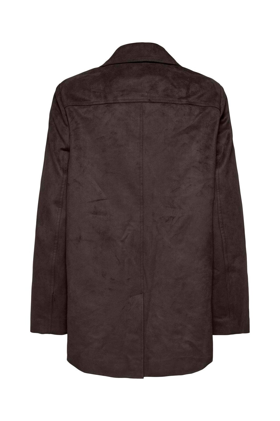 Only - Onltulip Faux Suede Blazer Coat - 4938153 Chocolate Torte