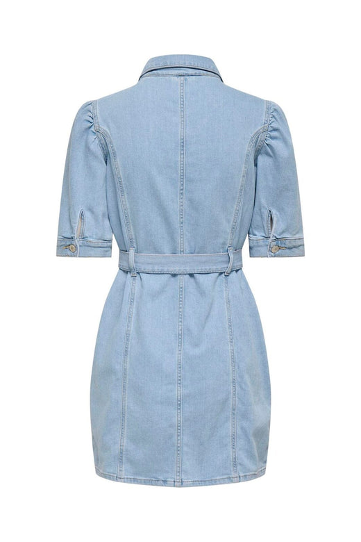 Only - Onlvibbe Ss Belt Dress Akm - 4995540 Light Blue Denim