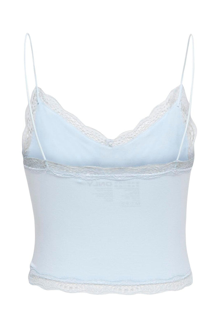 Only - Onlvicky Lace Seamless Cropped Top - 4928684 Ancient Water