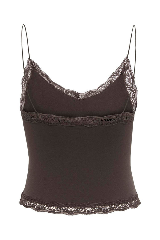 Only - Onlvicky Lace Seamless Cropped Top - 4928685 Seal Brown
