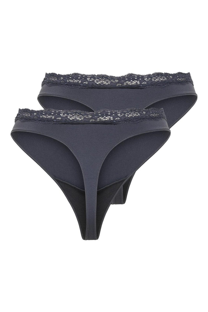 Only - Onlvicky Lace Thong 2-Pack Acc - 4822905 Periscope 2Xpack